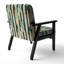 Fauteuil d'appoint rembourré à rayures Serene Green