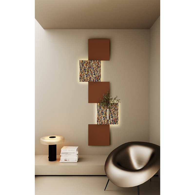 Dopamine Irregular Led Wall Art - Vibrant Mosaic Decor, 47.24" H x 16.93" W x 1.97" D 