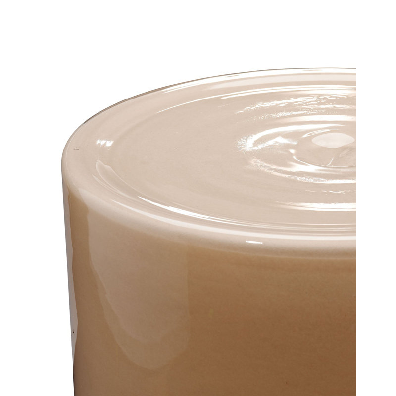 Huntington Garden Glass Accent Table, Tan