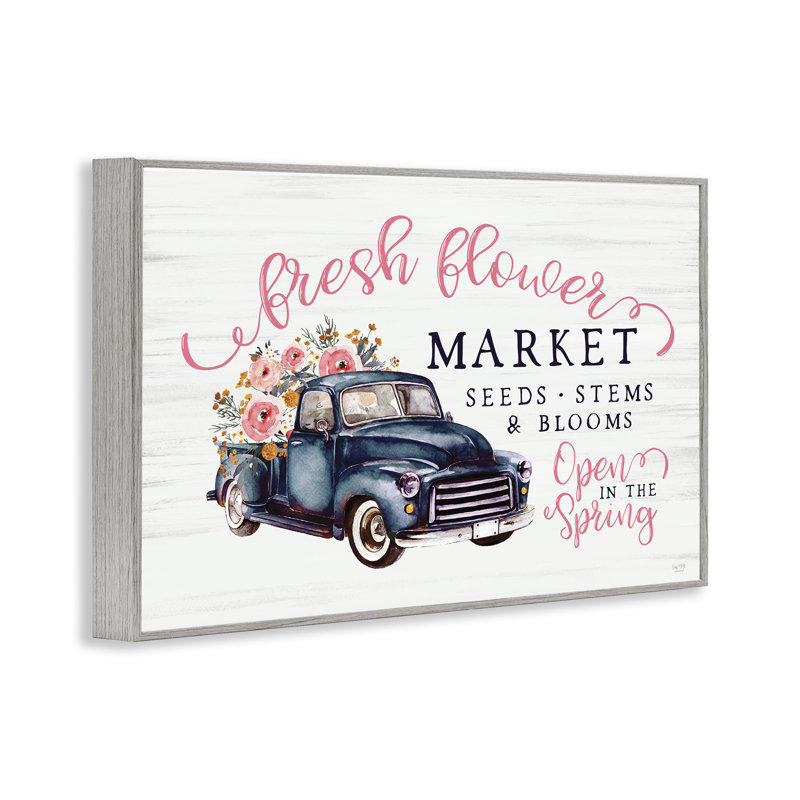 Giclée encadrée Antique Market Market, design par Lux + Me Designs, Estampe numérique Farmhouse, H 20 po x l 30 po