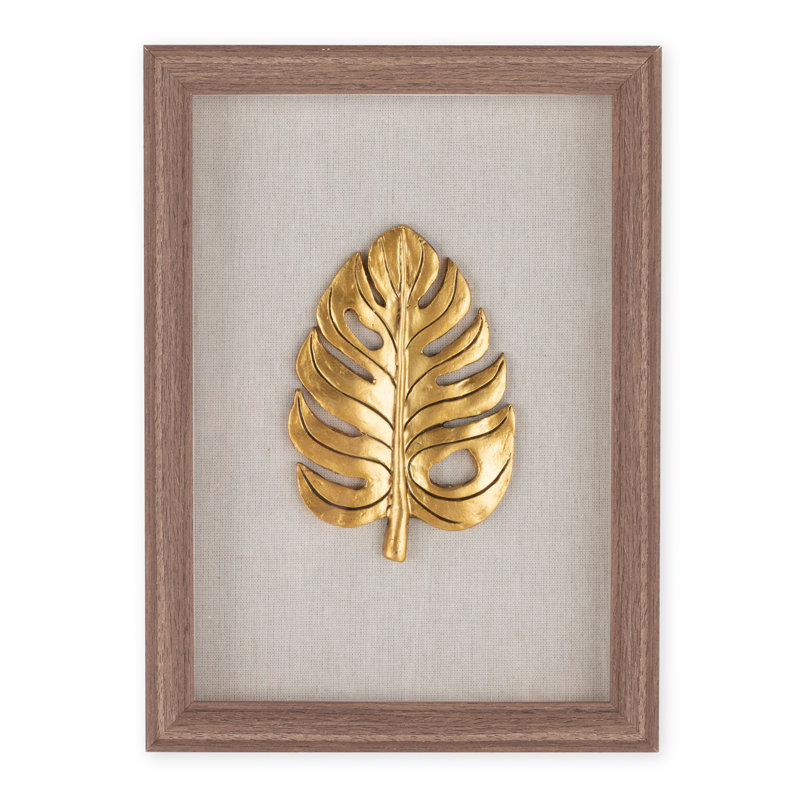 " Golden Leaves 3 Shadow Box "