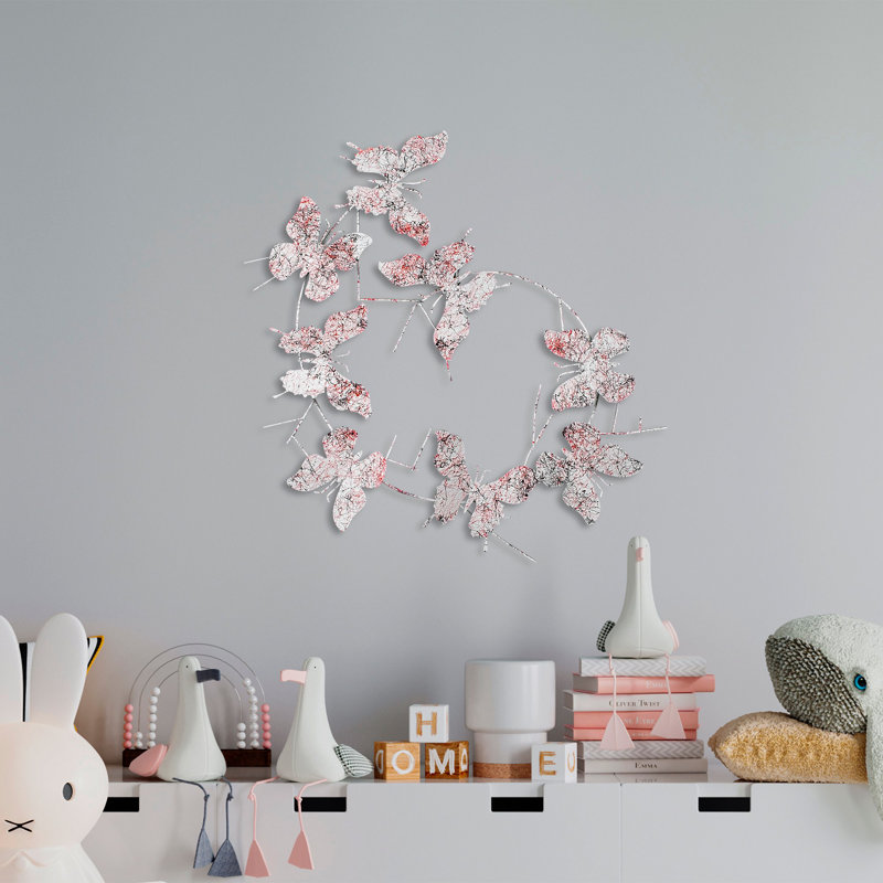 Hand-Painted Decorative Metal Wall Accessory, 31.5 x 31.5 x 1.6 Inches | 100% Metal Construction, Lightweight 4.7 lbs | Unique Color Variations & Textures | Perfect for Modern Home Decor & Art Enthusiasts