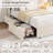 Twin XL Bed Frame with LED Headboard, Boucle Upholstered Platform Bed with 2 Storage Drawers and Bookcase Headboard, White