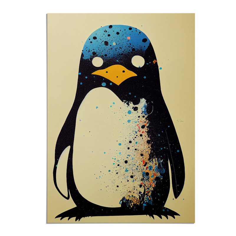 Penguin Graffiti No.6 - Wall Art, Paper, 42cm H x 29.7cm W, No Matte