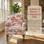 Chaise avec accoudoirs rembourrée Modern Floral Styke, fauteuil Mid-Century, avec pieds en bois massif, rose-51679840