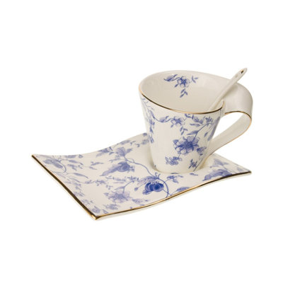 Ensemble de tasse à thé et soucoupe 3 pièces Riverside Drive