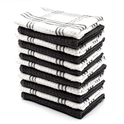 Cotton Stripe Waffle Tea Towel Kitchen Towel