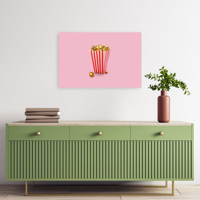 Fête popcorn coloré, arbre surréel moderne, impression d'art mural