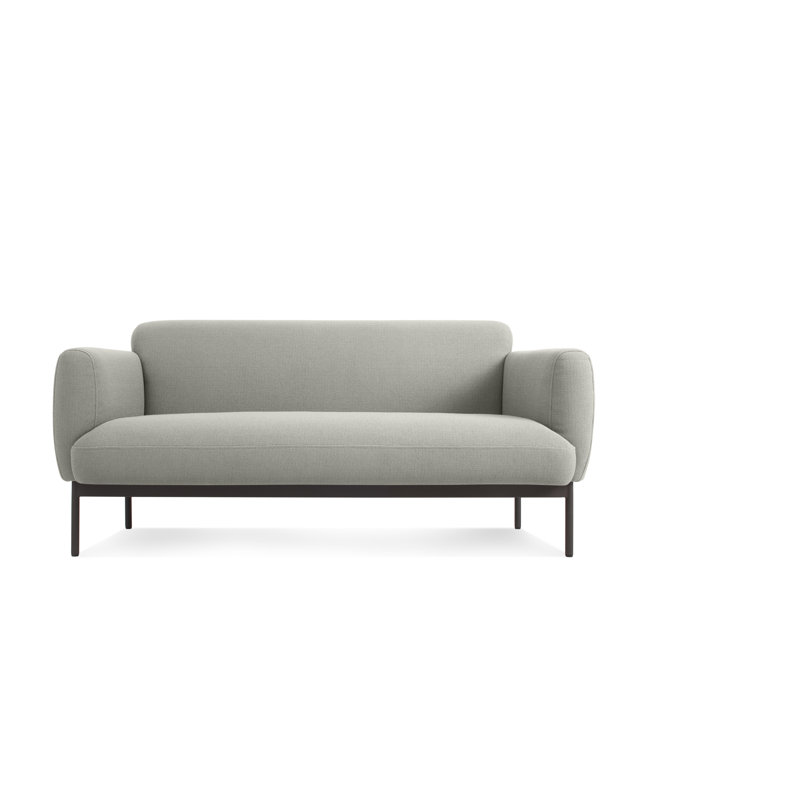 Canapé Puff Puff, Tissage croisé gris clair Edwards, H 31 po x l 67 po x P 35 po