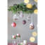 Ornements de boule de Noël D4,7 ", boules de Noël suspendues en verre pour décorations de fêtes, lot de 4
