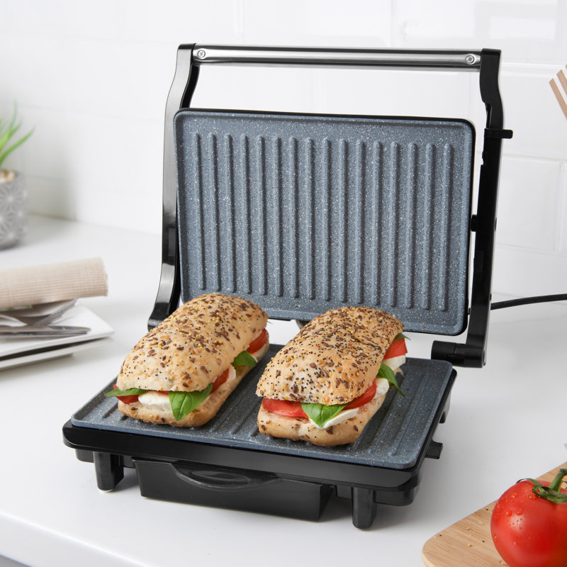 Quest 25.4cm Smokeless Non Stick Electric Grill & Panini Press with Lid
