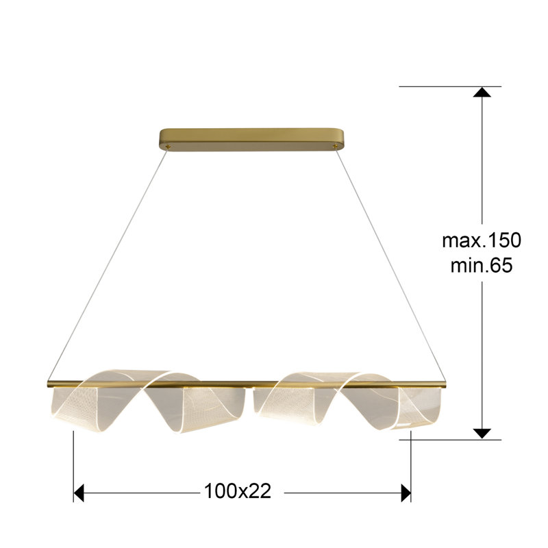 Benigno 1 - Light Gold LED Novelty Pendant