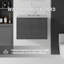 Meuble-lavabo flottant 24 po avec lavabo, porte à fermeture douce, comptoir et dosseret en granite blanc de 2 po