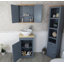 Slimline Compact 515mm Free-standing Cloakroom Vanity Unit-1879311900