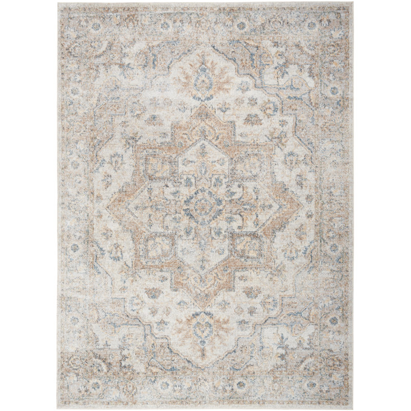 Pritts Washable Oriental Indoor Rug, Rectangle 5'3" x 7'
