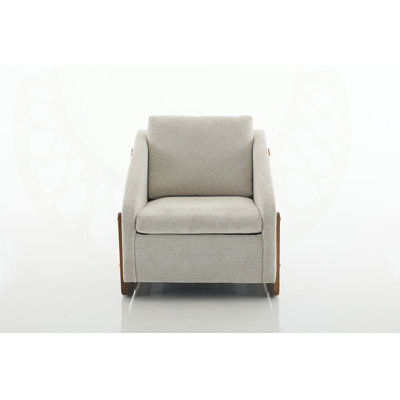 Comfortable Armchair with Stylish Wooden Frame for Various Rooms
