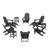 Laguna Foldable Outdoor Adirondack Chair With Ottoman-92526173