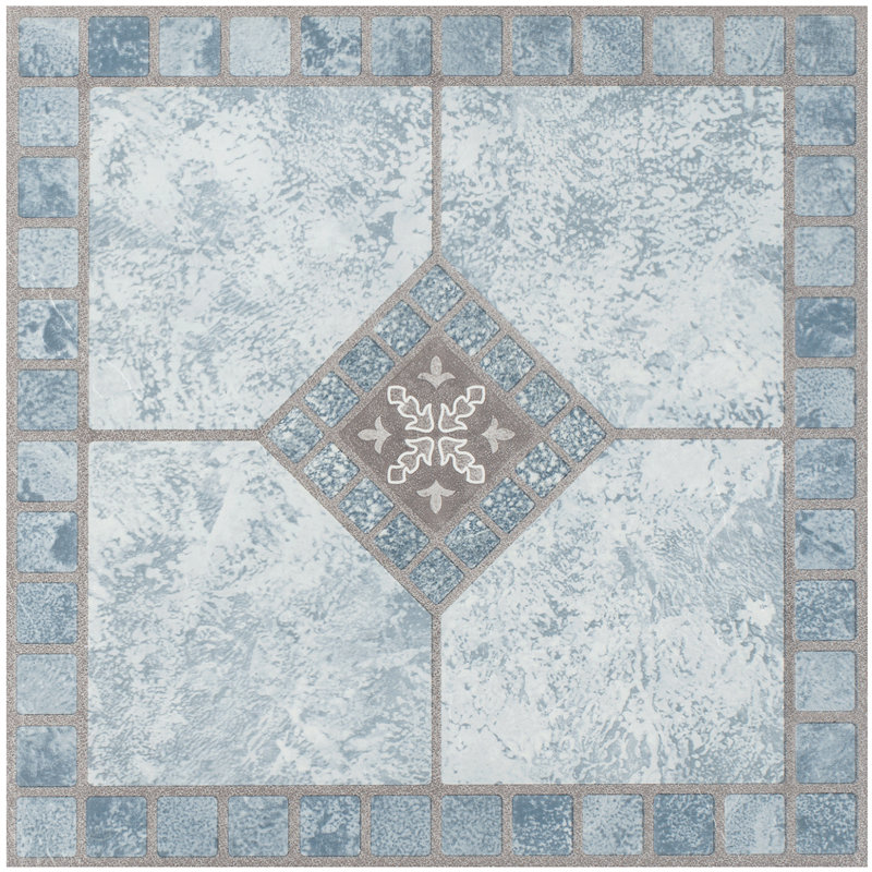 Carreau de vinyle 12 po x 12 po x 2 mm, Blue Diamond, Paquet de 1