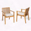 Chaise en bois d'acacia robuste et imperméable 400 lb
