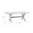 Nadine Dining Table White Oak with Octagonal X-Base & Brushed Nickel