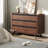 47.2" Wide Double Dresser with 6 Drawers, Modern Wide Storage Chest for Bedroom