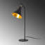 Lampe de table industrielle moderne, corps en métal noir et or, 11,0 po de diamètre x 19,7 po de hauteur | Douille E27, 40 W maximum | Câble de 6,6 pi, indice de protection IP20 | Conception scandinave, parfaite pour la décoration de la maison ou du bureau-1633740090