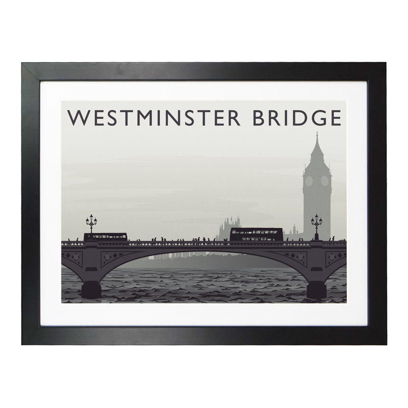 Westminster Bridge - Print, Black Framed, 30cm H x 40cm W x 3cm D