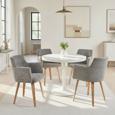 Chambord Round Metal Base Dining Table