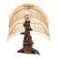 Lampe de table 23 po en tissu peint avec des roses à revers inversé