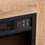 Console de foyer électrique pour téléviseur, grand espace de rangement, chêne, support de 62 po, bureau à couleurs de flammes réglables, vitesse réaliste, chargement, télé, chêne, P 15,5 po