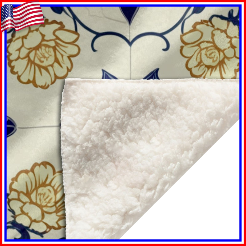 Couvertures à motif floral, L 60 po x H 80 po
