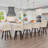 Swivel Counter Stool With Upholstered Seat And Metal Frame,Set Of 6-590725332