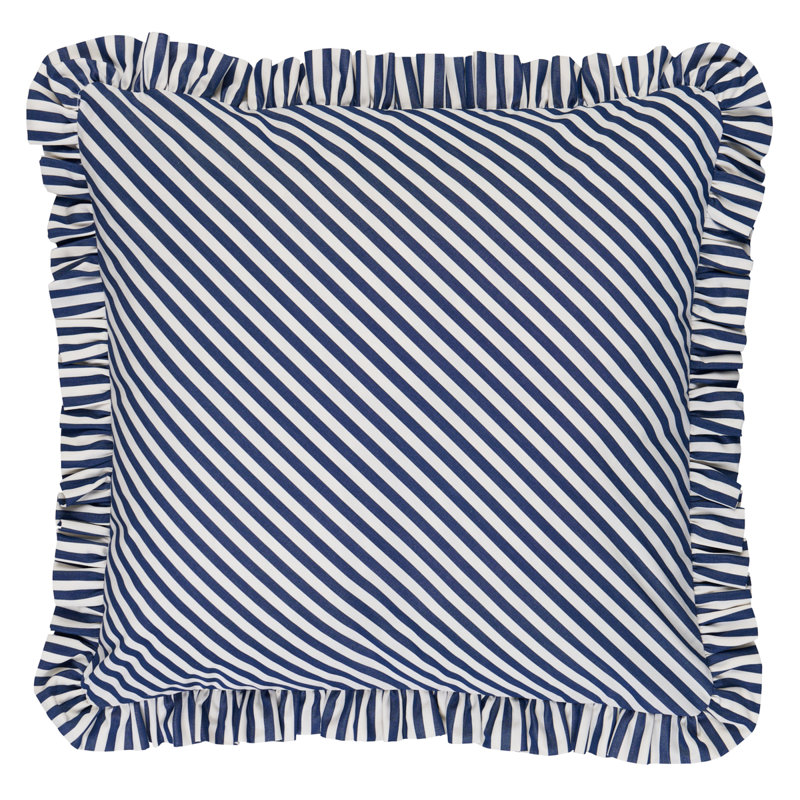 Brigitte Stripe Pillow, Blue, 20" x 20"