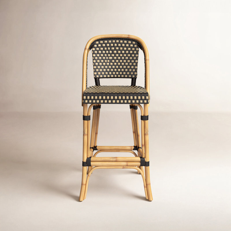 28" Bar Stool, Chocolate/Yellow
