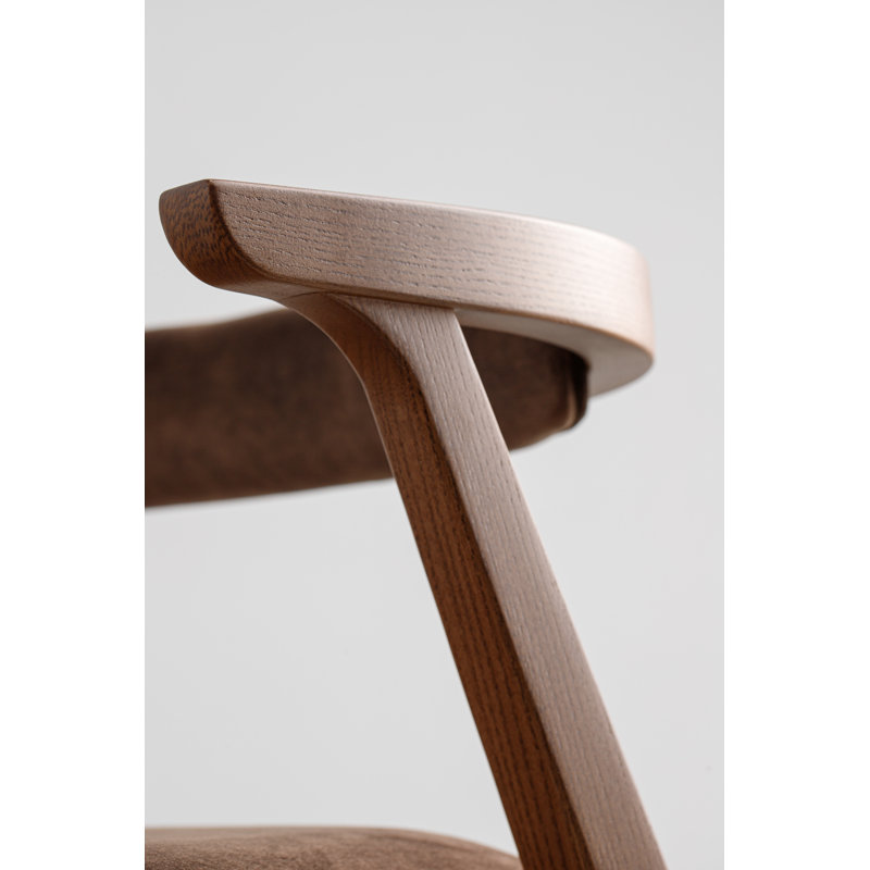 Ellis Dining Chair, Matte Brown, Beige