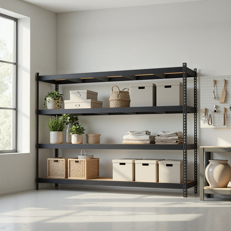 Steel Storage Rack, 183 cm H x 200 cm W x 60 cm D
