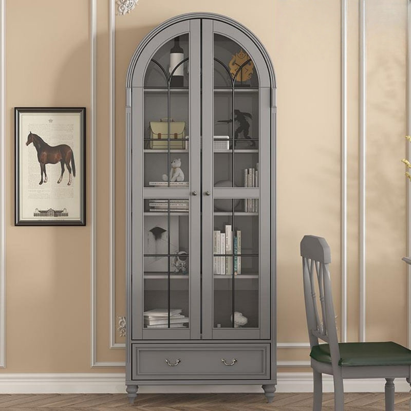 Vitrine de luxe moderne, simple et légère, Gris