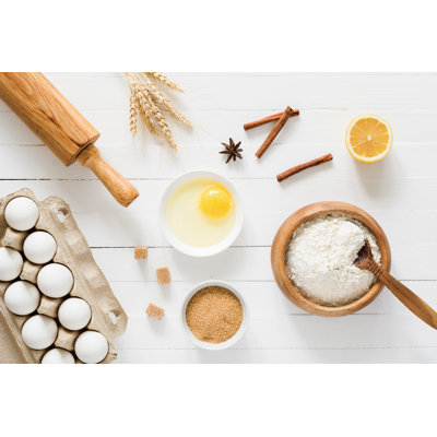 Baking Ingredients - Wrapped Canvas Print