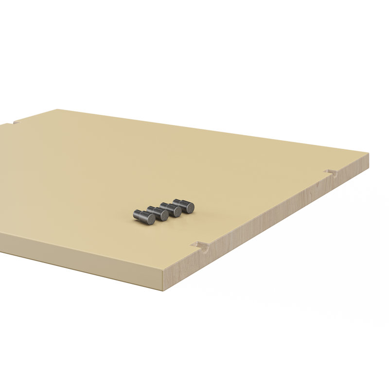 Ensemble de 2 tablettes 100% bois massif pour garde-manger, bahuts, bibliothèques, armoires de salle de bain 16,5 po, Beige