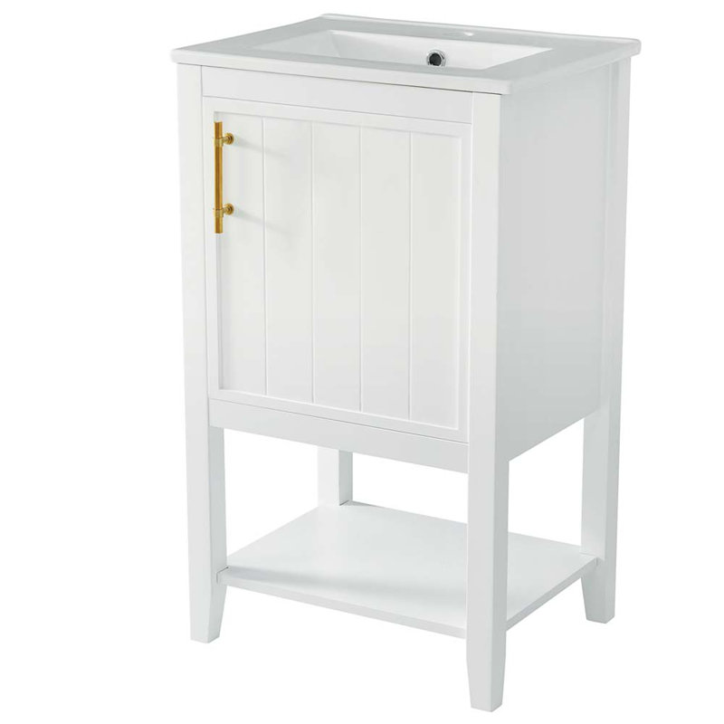 20'' Single Bathroom Vanity with Sink, White