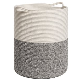 Square Cotton Rope Laundry Basket (Set of 3) Alphamarts Color: Blue/Gray