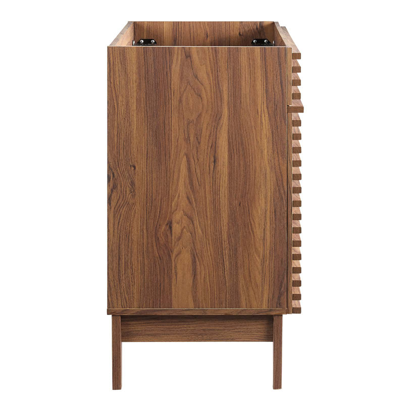 Render 35" Walnut MDF and Particleboard Bathroom Vanity Cabinet