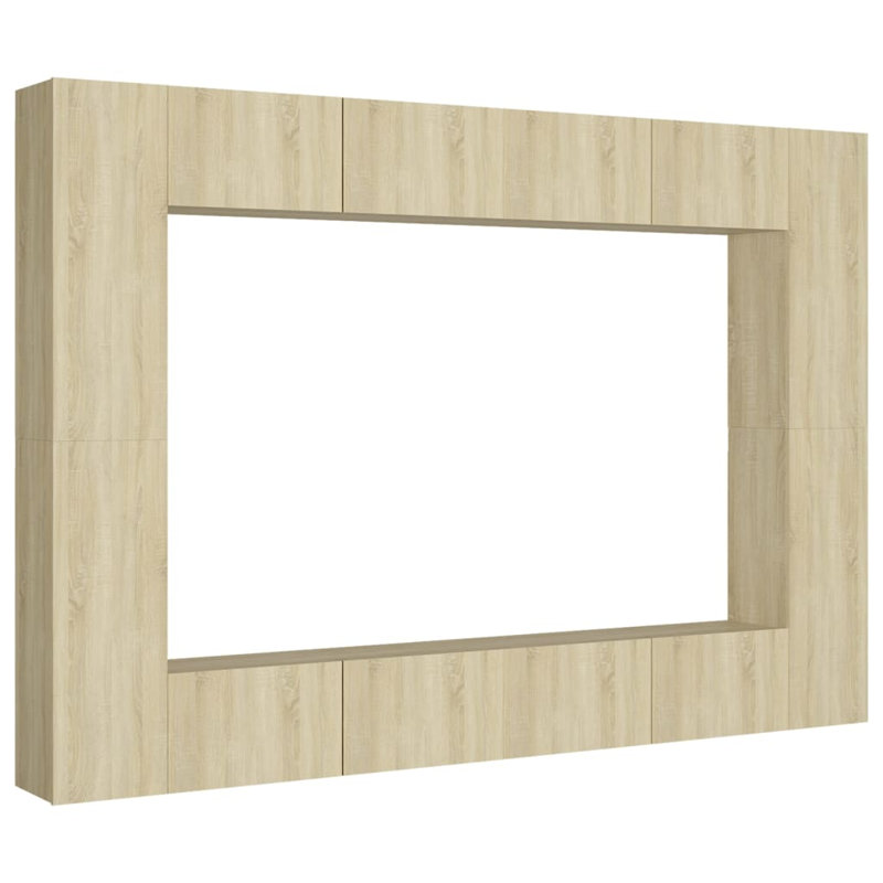 Bladimir Unfinished Entertainment Centre for TVs up to 88", Sonoma Oak