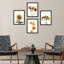 «Country Farm Summer Sunflower», ensemble de 4 impressions murales de jardin nature collage encadrées sur papier, impression de 4 pièces-93012322-93012320