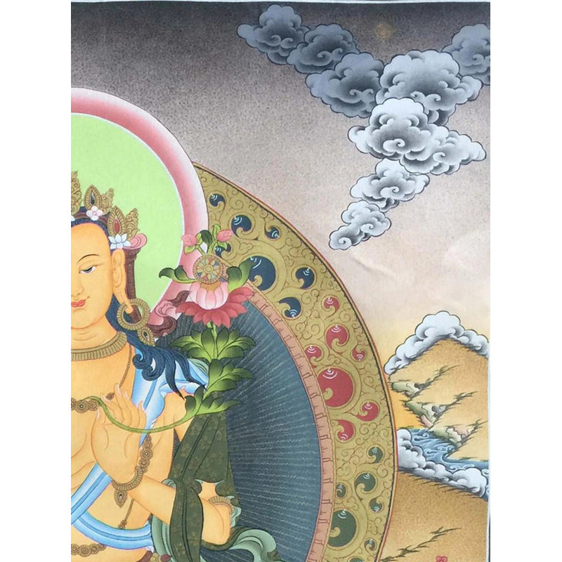 Maitreya le futur Bouddha (Thangka sans brocart)