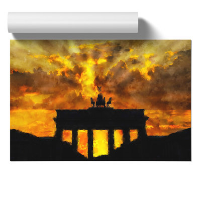 Brandenburg Gate in Berlin Painting - Frameless Print