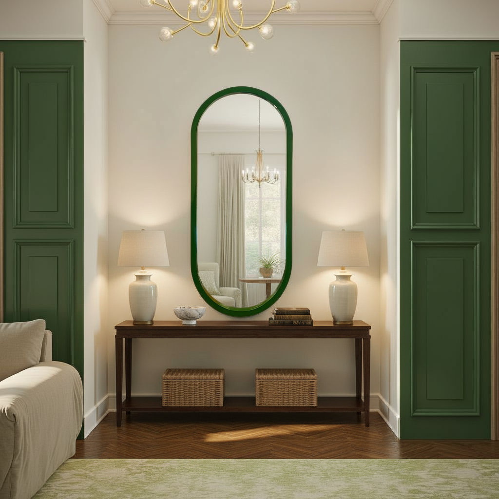 18" Mirror, Green