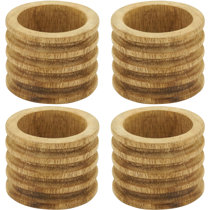 Saro Lifestyle Wood Bark Napkin Rings (Set of 4)