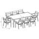 Vivant 82'' Rectangular 8 - Person Outdoor Dining Set with Sunbrella Cushions
