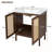 Bathroom Vanity with Sink, 2 doors and metal handles-1357592577